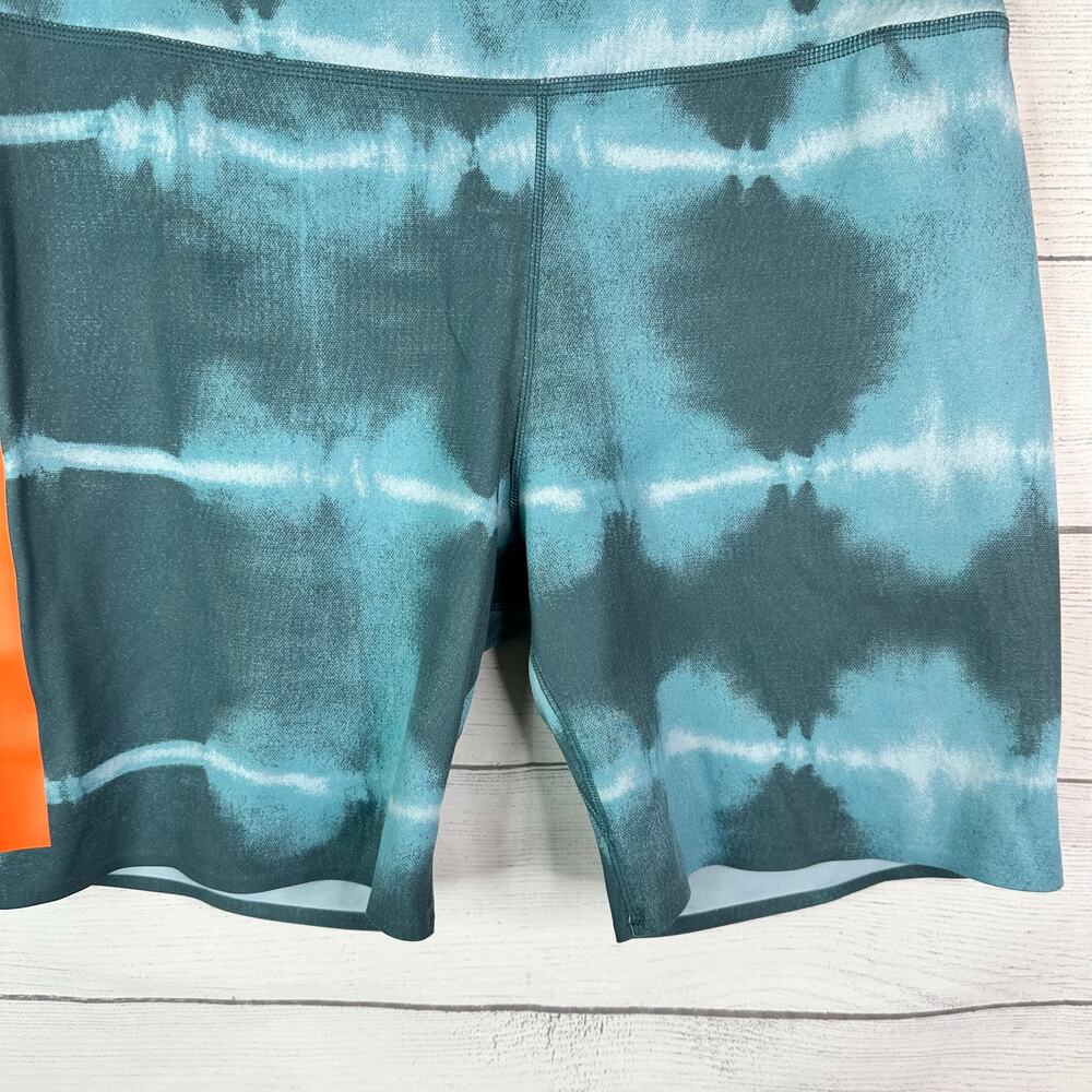 Nike One Womens size Large Dri Fit Luxe Training Shorts Blue Orange Stripe - Picture 4 of 7